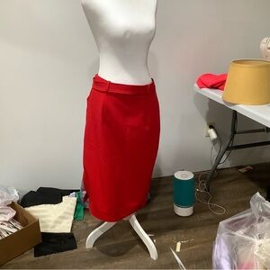 Red banana republic pencil skirt